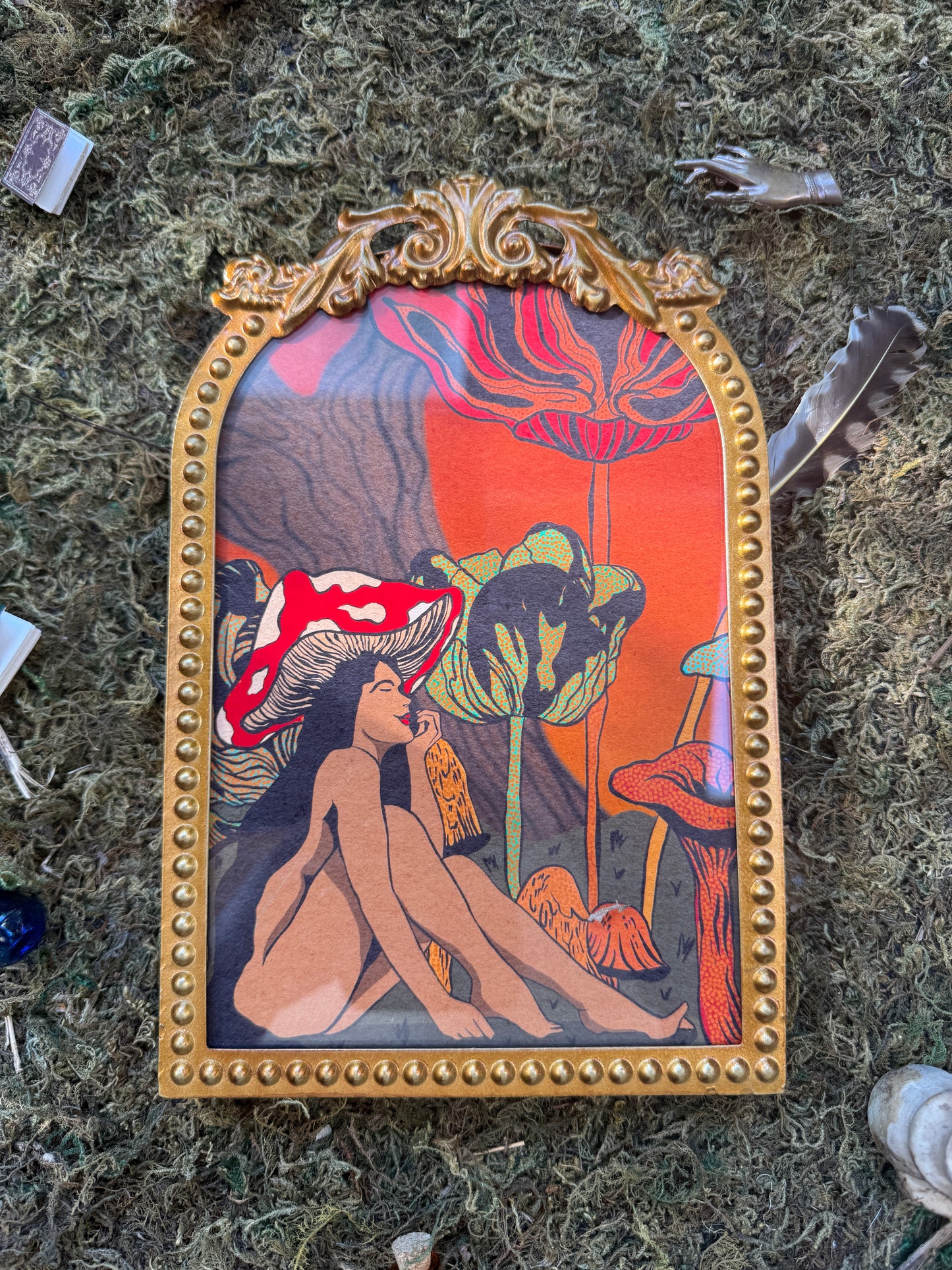 Small Framed "Mujer Seta"