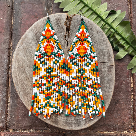 Handmade "Textile Naranja" Colombian Earrings