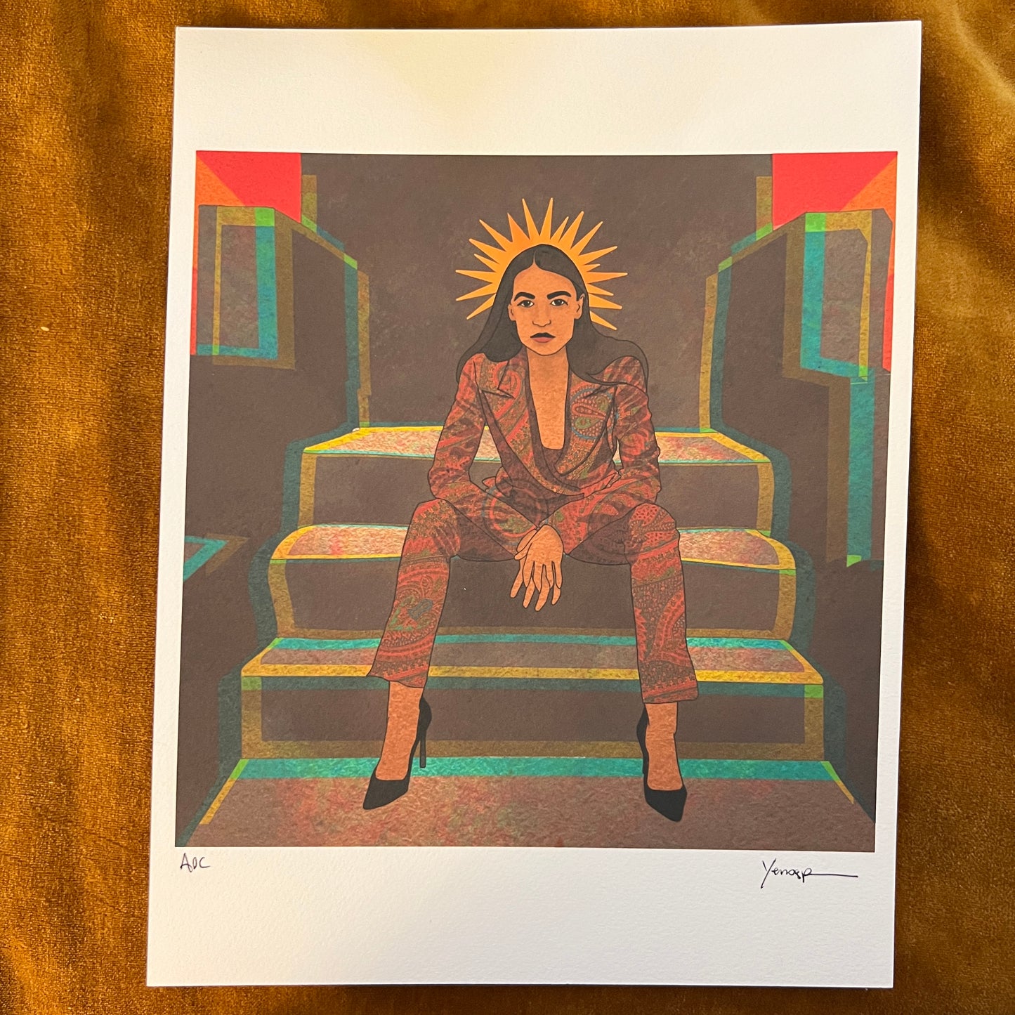 "AOC" Faded Archival Print 8.5x11