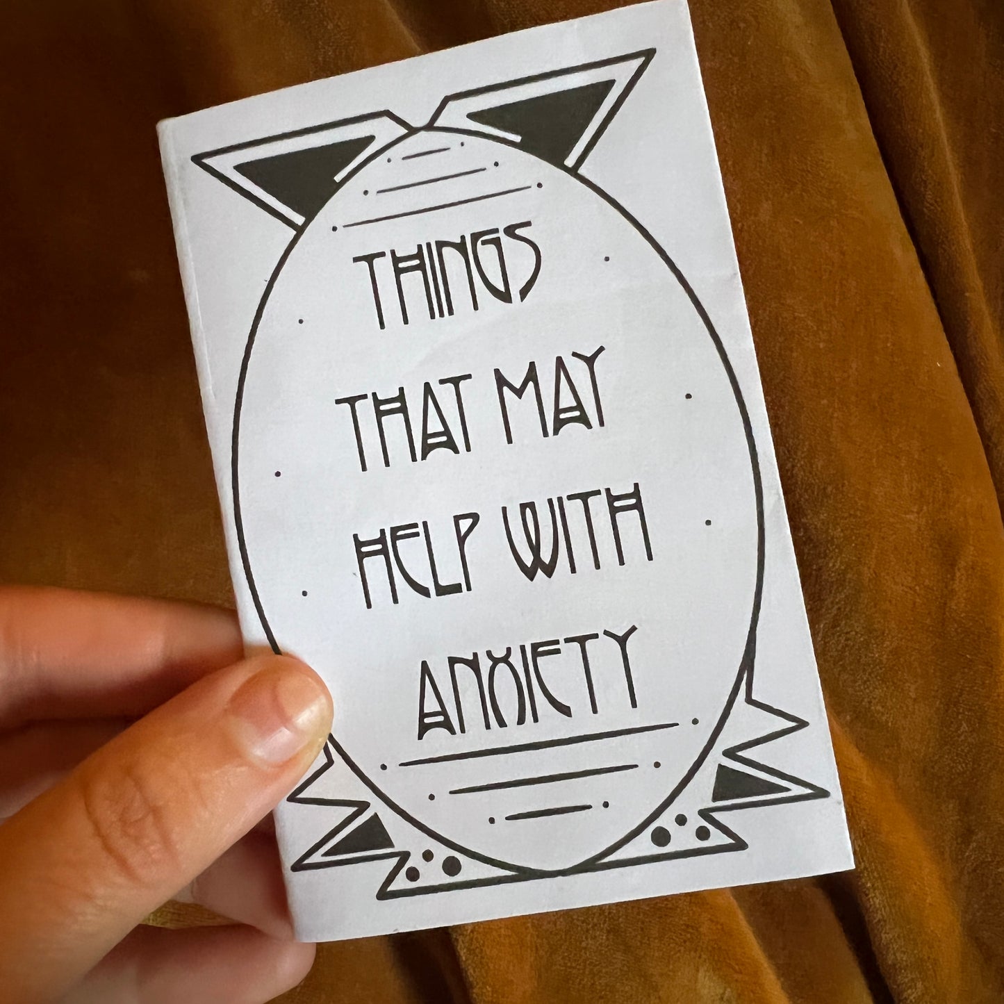 "Things That May Help With Anxiety" Zine