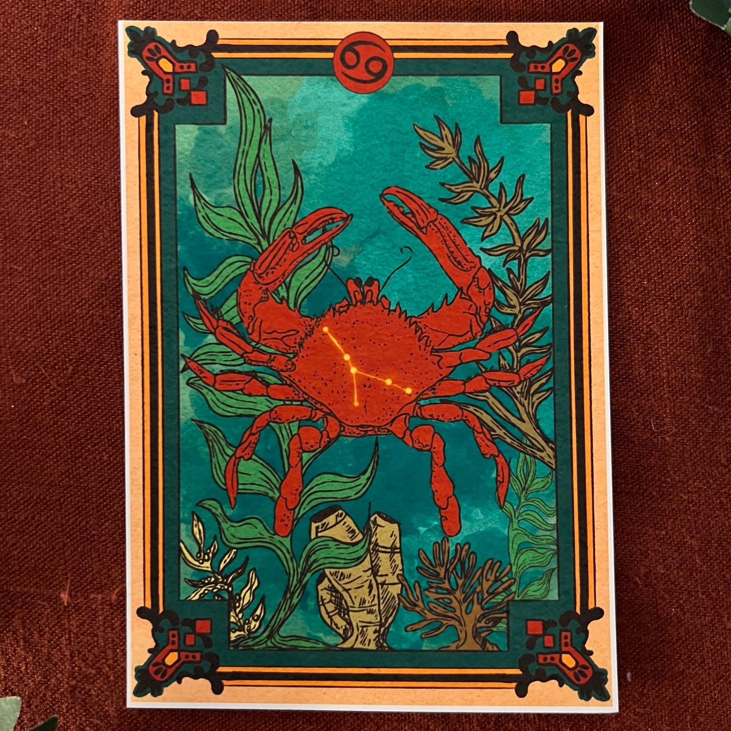 Semi-Borderless "Cancer" Matte Horoscope 5x7 Art Print