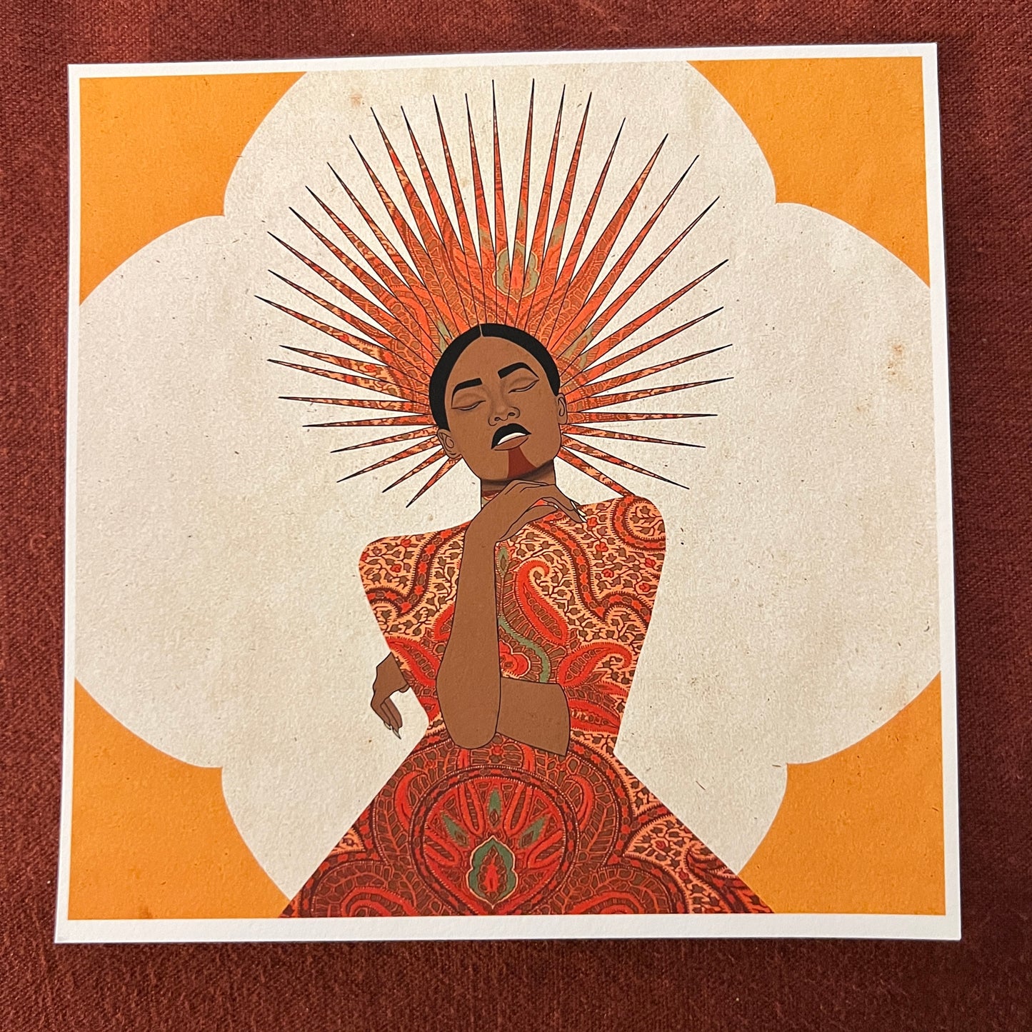 "Maria" 7.5 Square Velvet Art Print