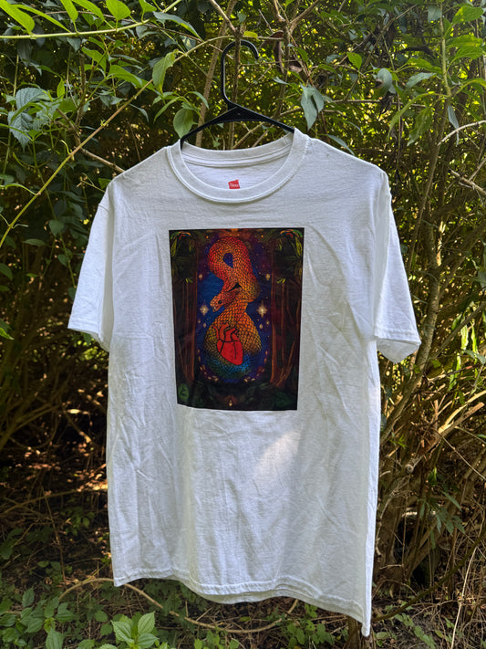 "El Snake" M White Tshirt