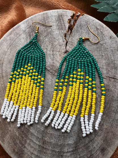 Handmade "Yellow Verde" Colombian Earrings