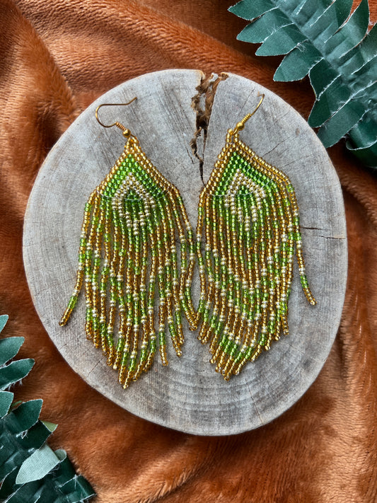 Handmade "Forest Gold" Colombian Earrings