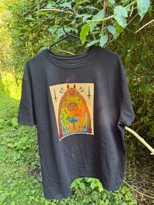 "Prudent Buho" 2XL  Black TShirt