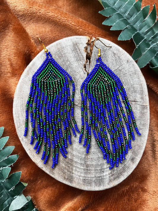 Handmade "Cobalt Verde" Colombian Earrings