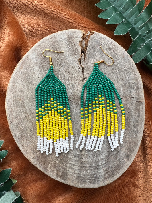 Handmade "Yellow Verde" Colombian Earrings