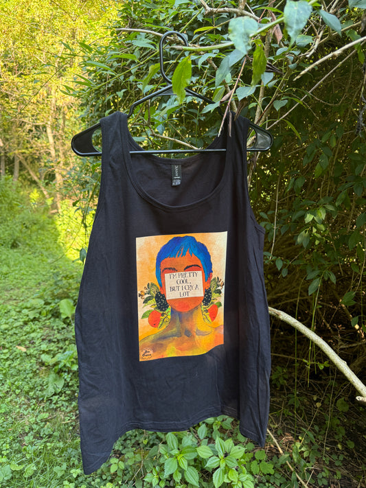 "I'm Pretty Cool" XL W  Black Tank Top