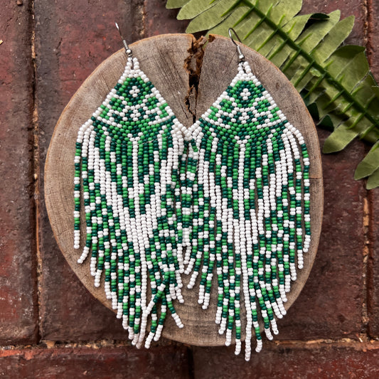 Handmade "Green Mod" Colombian Earrings