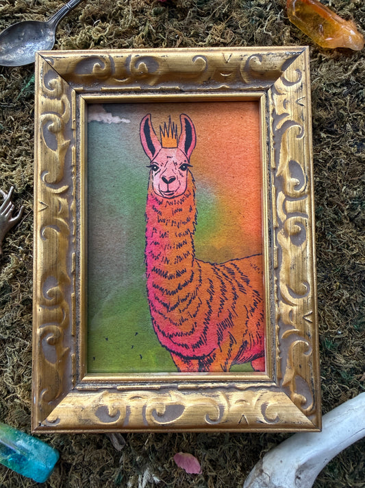 Small Framed "Llama"