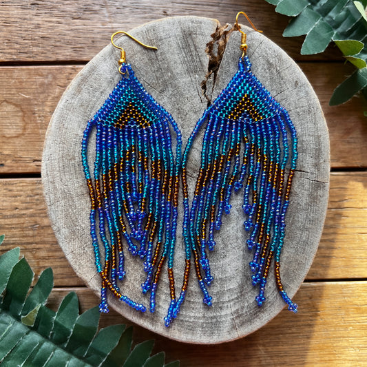 Handmade "Mermaid Blue" Colombian Earrings