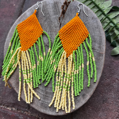 Handmade "Yellow Plantera" Colombian Earrings