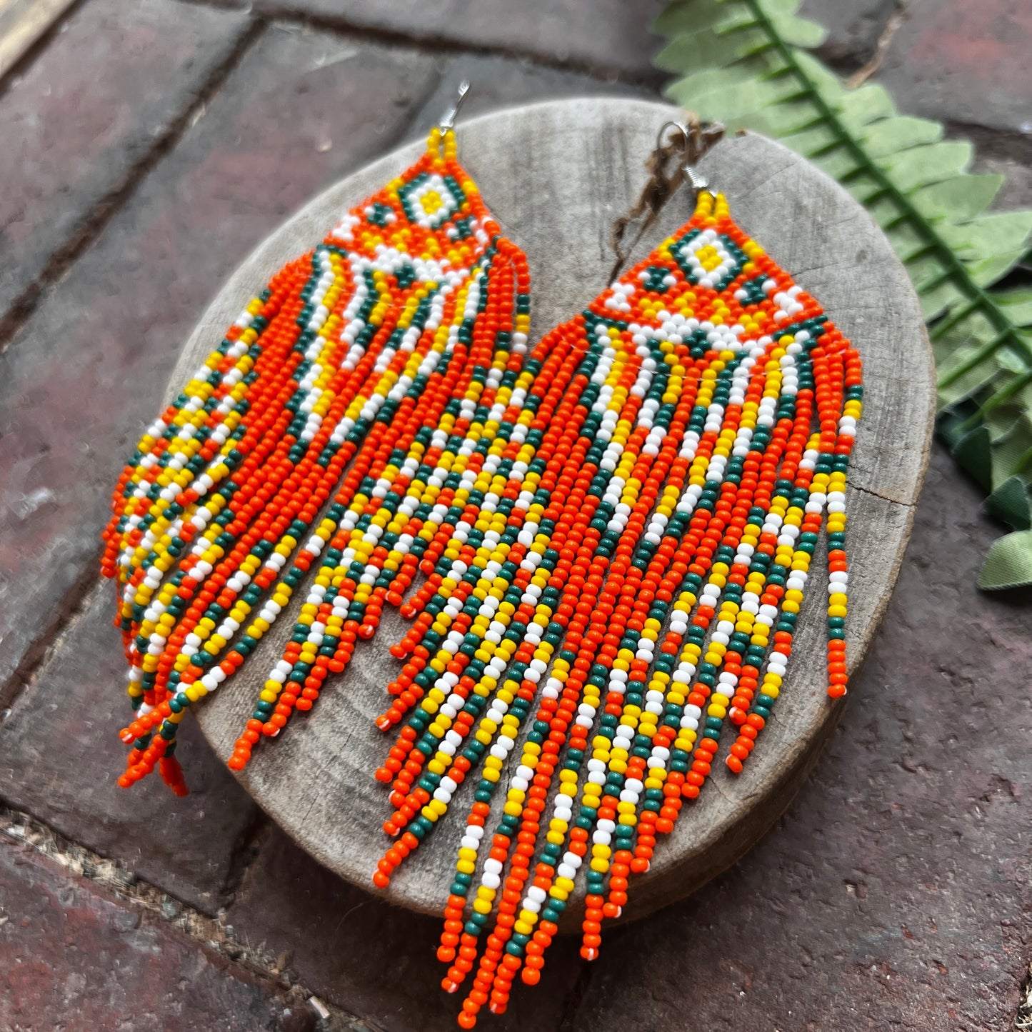 Handmade "Orange Lush" Colombian Earrings