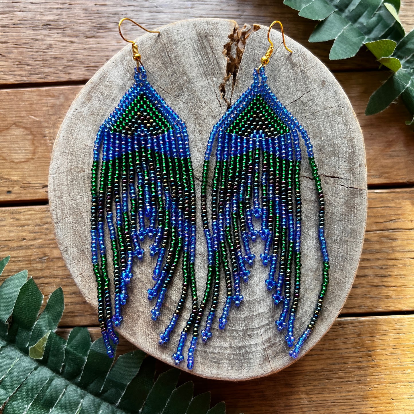 Handmade "Paisley Blue" Colombian Earrings