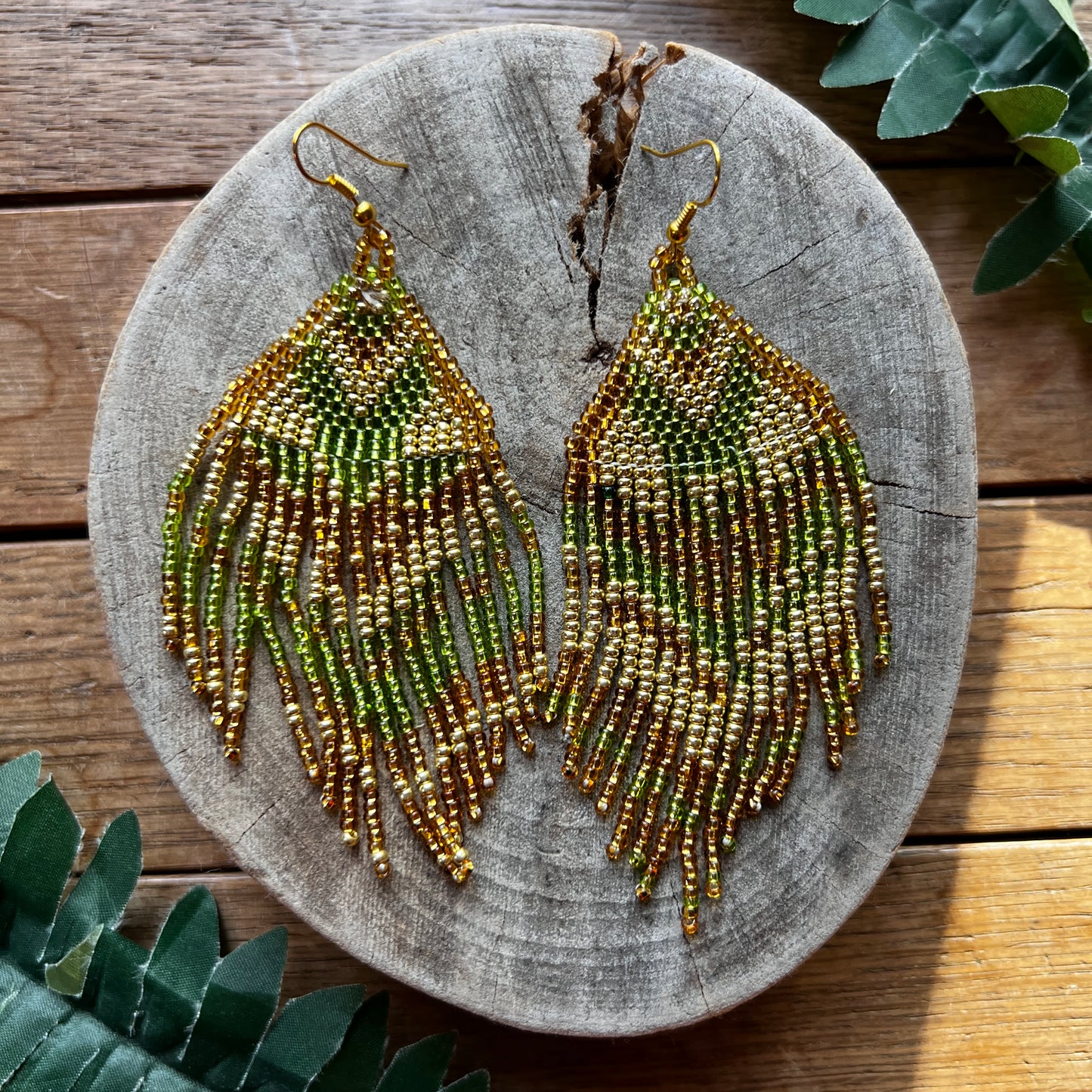 Handmade "Botanical Gold" Colombian Earrings