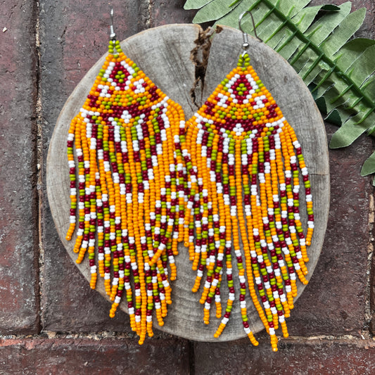 Handmade "Yellow Lush" Colombian Earrings