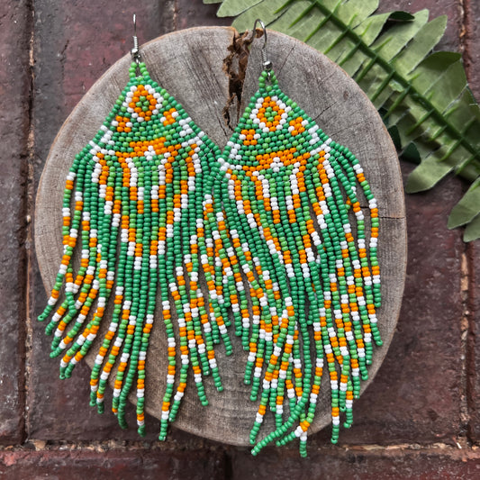 Handmade "Green Lush" Colombian Earrings