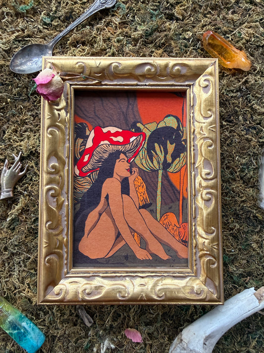 Small Framed "Mujer Seta"