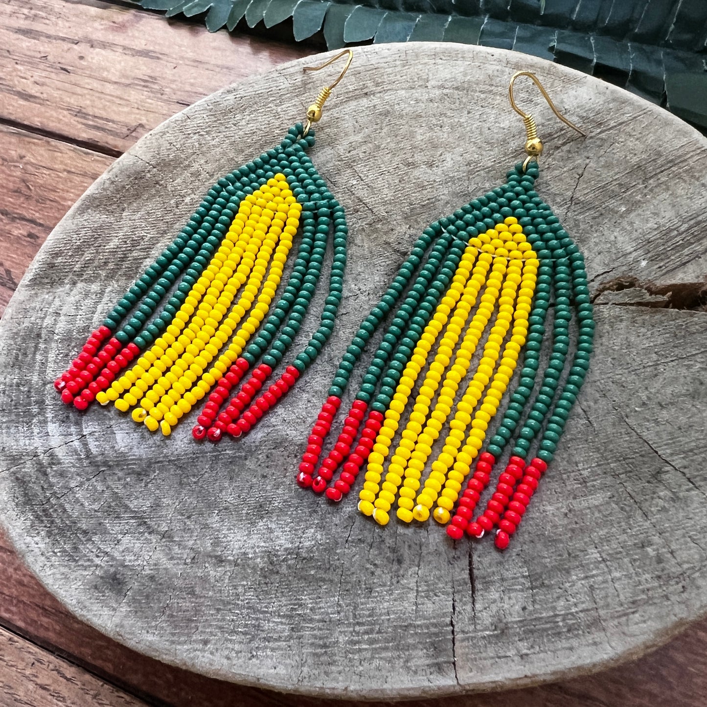 Handmade "I see Amarillo" Colombian Earrings