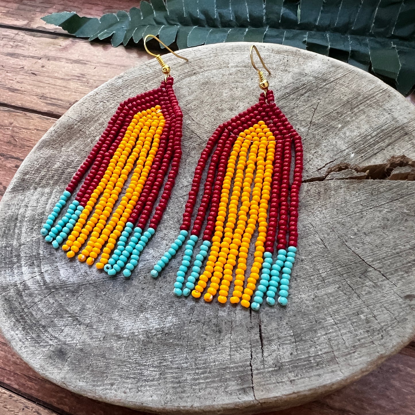Handmade "Plum Periwinkle" Colombian Earrings