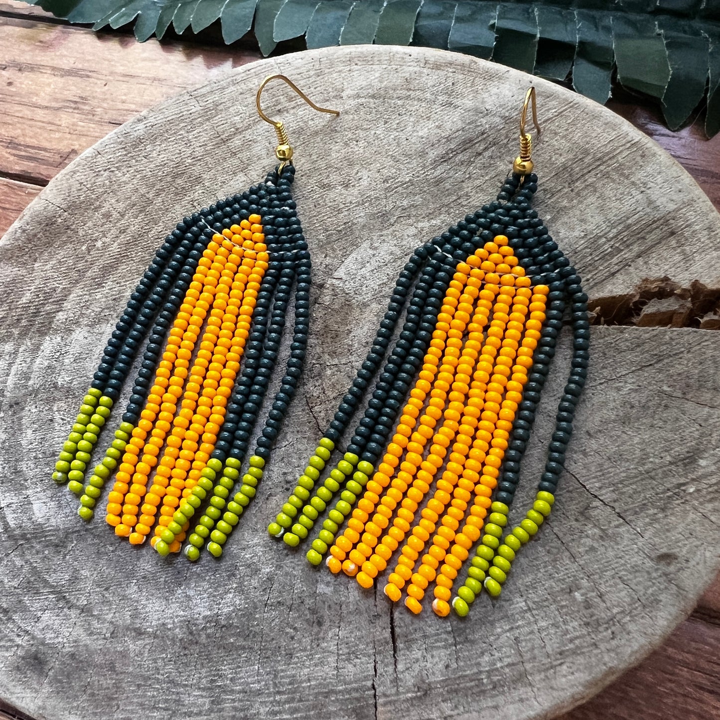 Handmade "Green Gem" Colombian Earrings