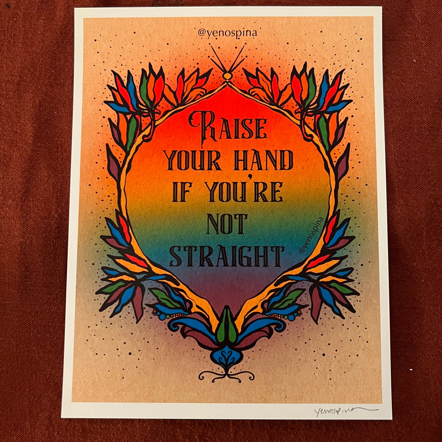 "Raise Your Hand" 8.5x11 Luster Art Print (watermark)