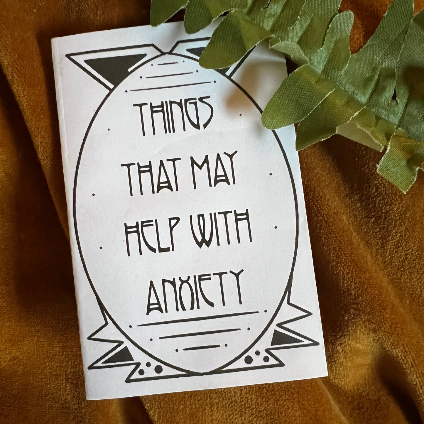 "Things That May Help With Anxiety" Zine