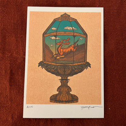 "Alces" 5x7 Faded Velvet Art Print