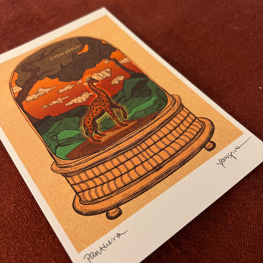 "Panthera" 5x7 Velvet Art Print (Watermark)