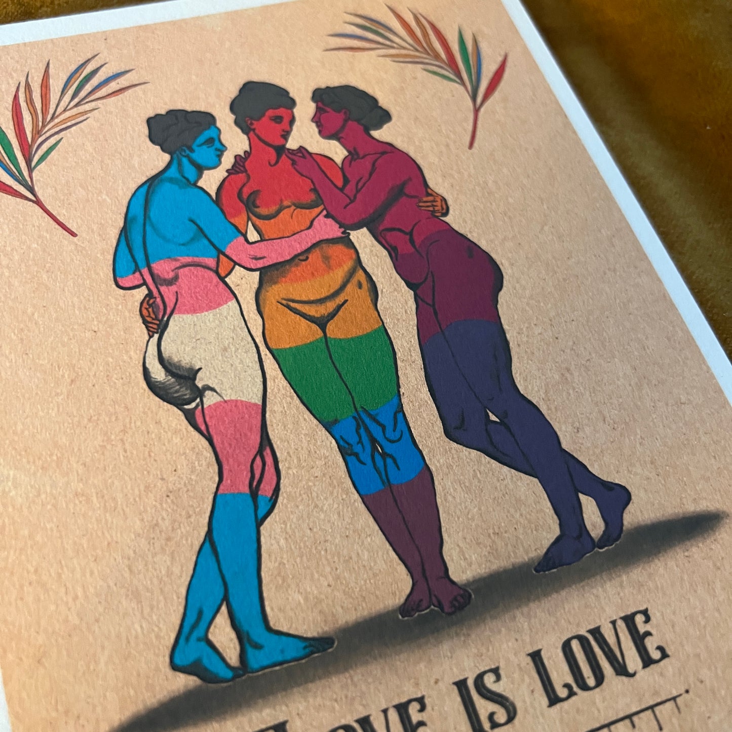 "Love Is Love" Archival Velvet Faded Print 5x7