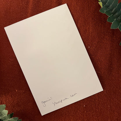 Semi-Borderless "Gemini" Matte Horoscope 5x7 Art Print